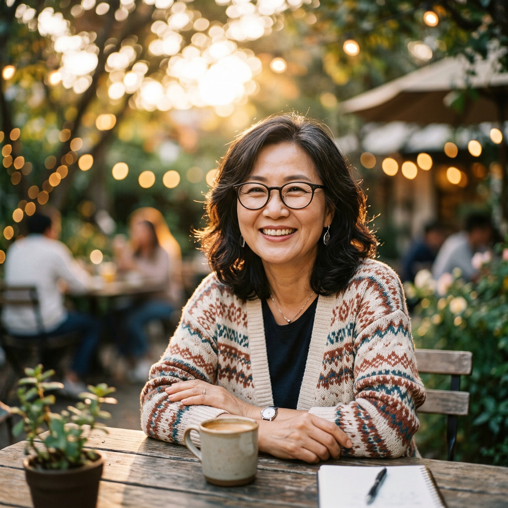 예배의 기억 템플릿의 액자 안에 배치된 인물 사진